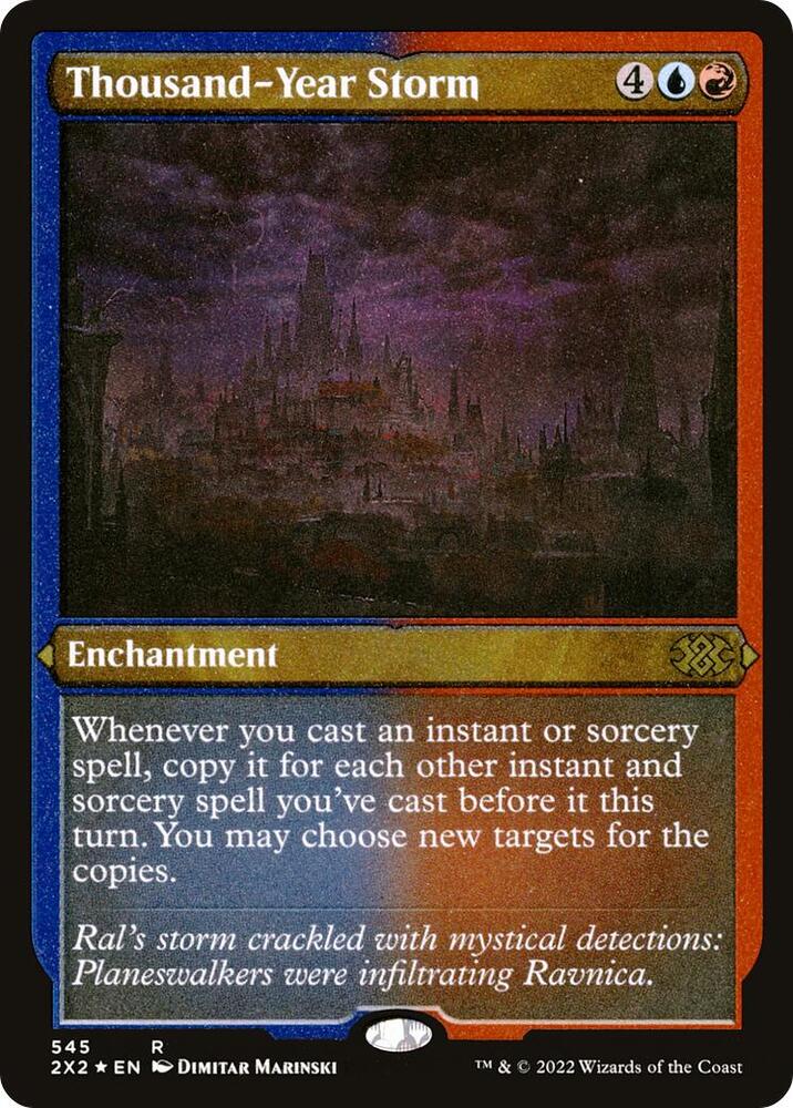 Thousand Year Storm Foil Etched (Double Masters 2022)  - Foil | Good Games North