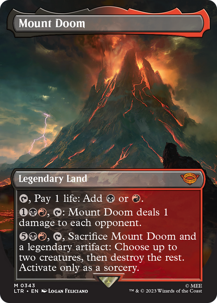 Mount Doom (Borderless Alternate Art) [The Lord of the Rings: Tales of Middle-Earth] | Good Games North