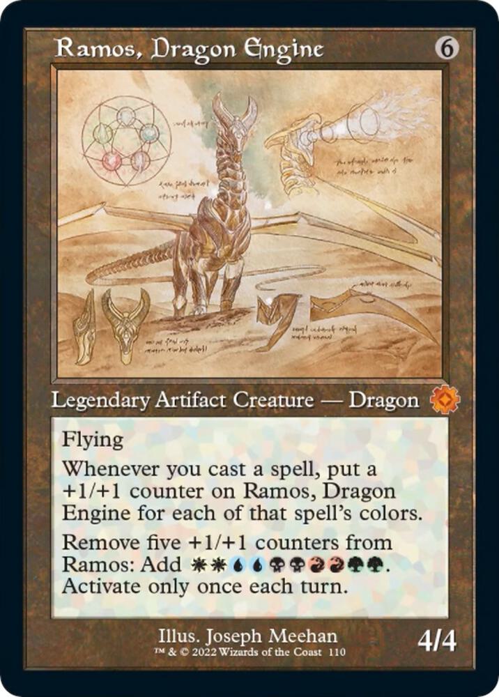 Ramos Dragon Engine Schematic 110/63 (The Brothers' War: Retro Frame Artifacts)  - Foil | Good Games North