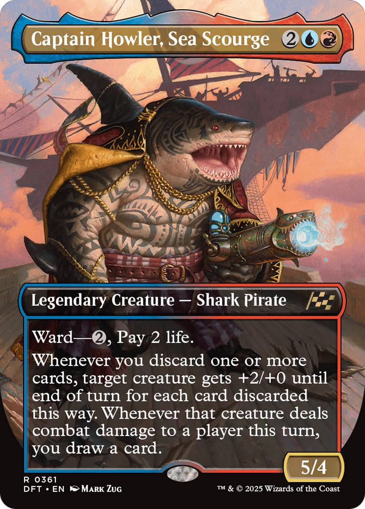 Captain Howler, Sea Scourge (Borderless) [Aetherdrift] | Good Games North