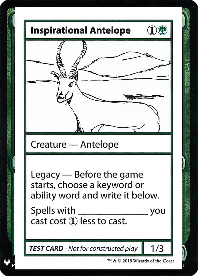 Inspirational Antelope [Mystery Booster Playtest Cards] | Good Games North