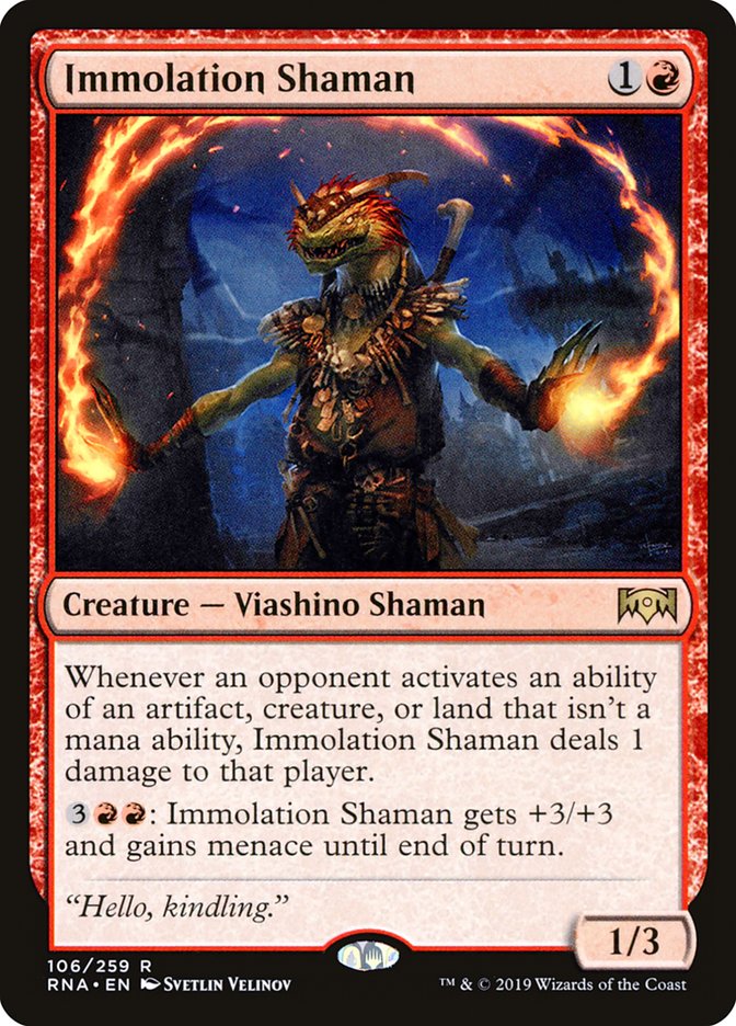 Immolation Shaman 106/259 (Ravnica Allegiance)  | Good Games North