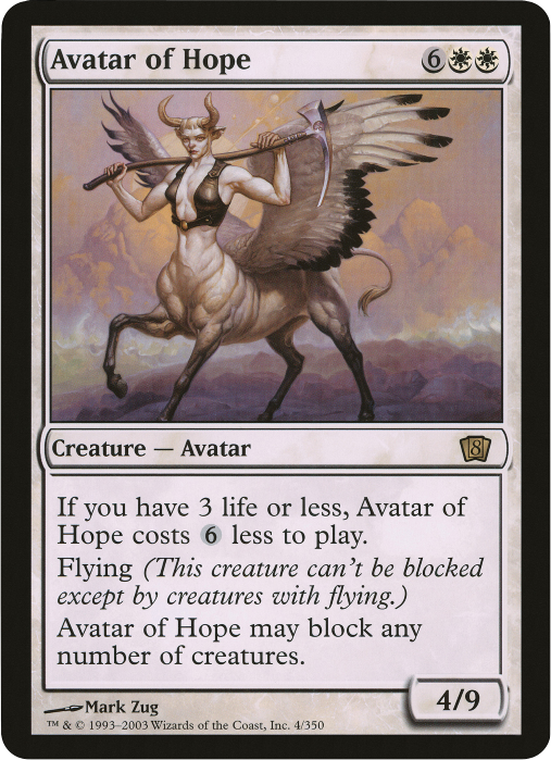 Avatar of Hope (Oversized) [Eighth Edition Box Topper] | Good Games North