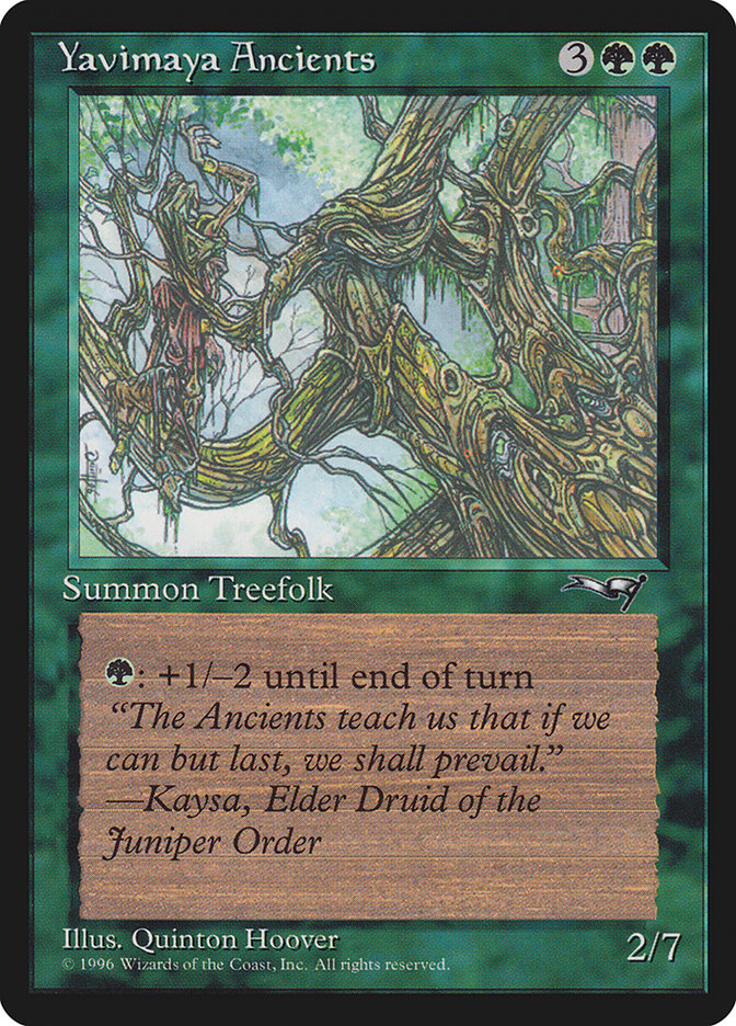 Yavimaya Ancients (Druid Art) [Alliances] | Good Games North