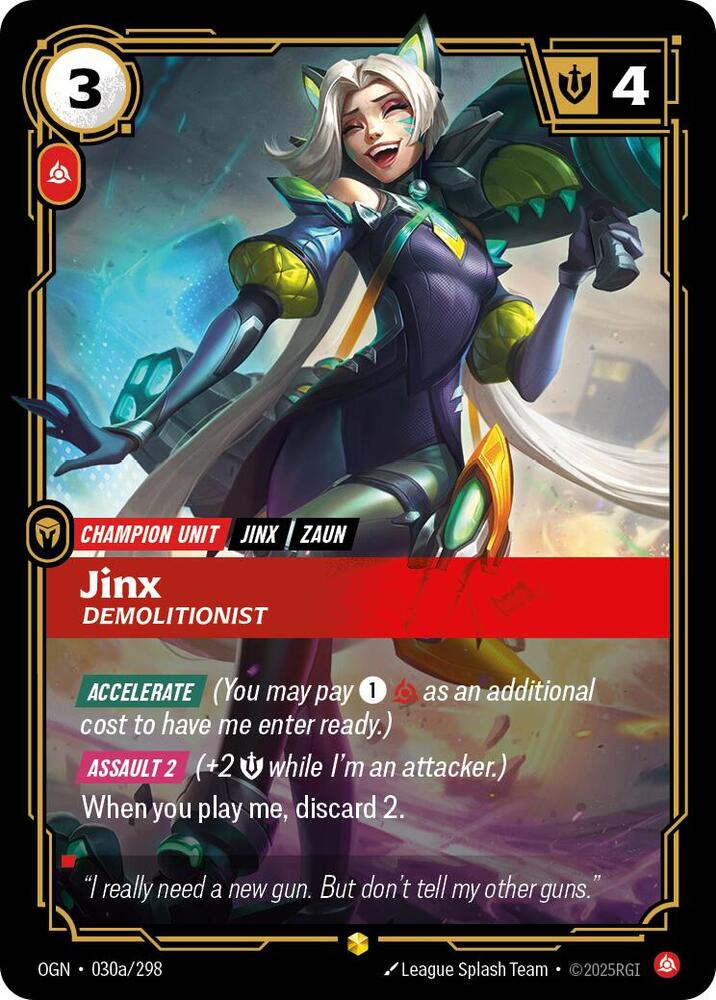 Jinx Demolitionist Alternate Art (Origins)  - Foil | Good Games North