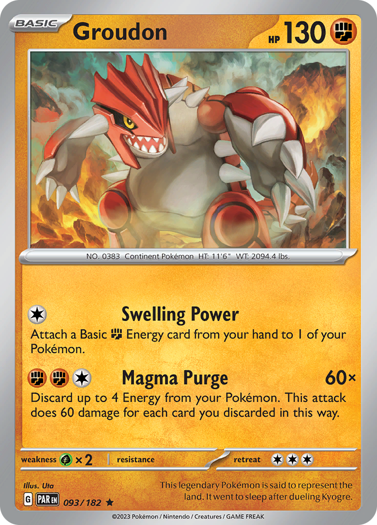 Groudon (093/182) [Scarlet & Violet: Paradox Rift] | Good Games North