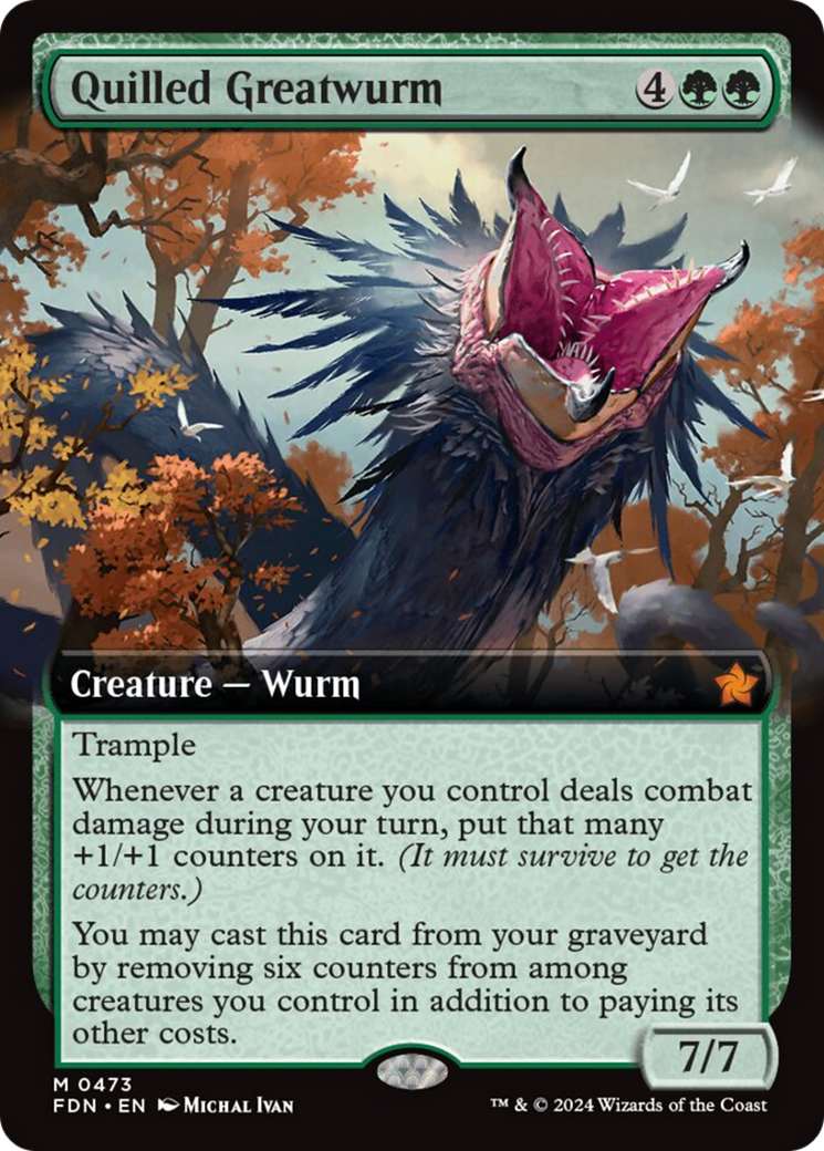 Quilled Greatwurm (Extended Art) [Foundations] | Good Games North