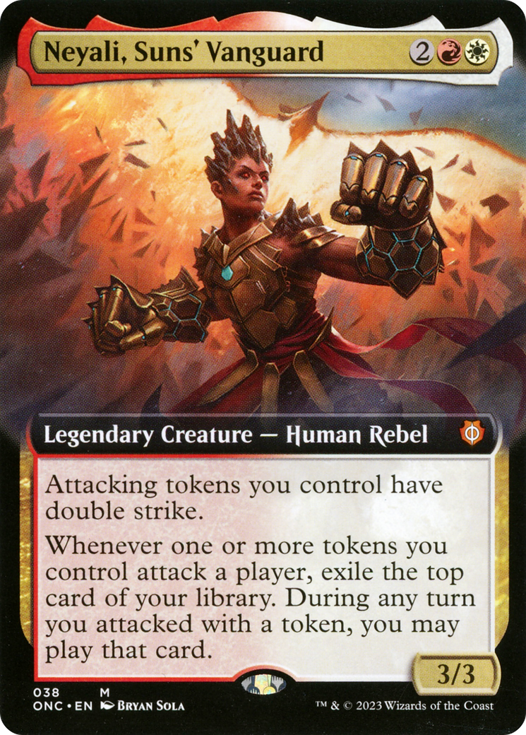 Neyali, Suns' Vanguard (Extended Art) [Phyrexia: All Will Be One Commander] | Good Games North