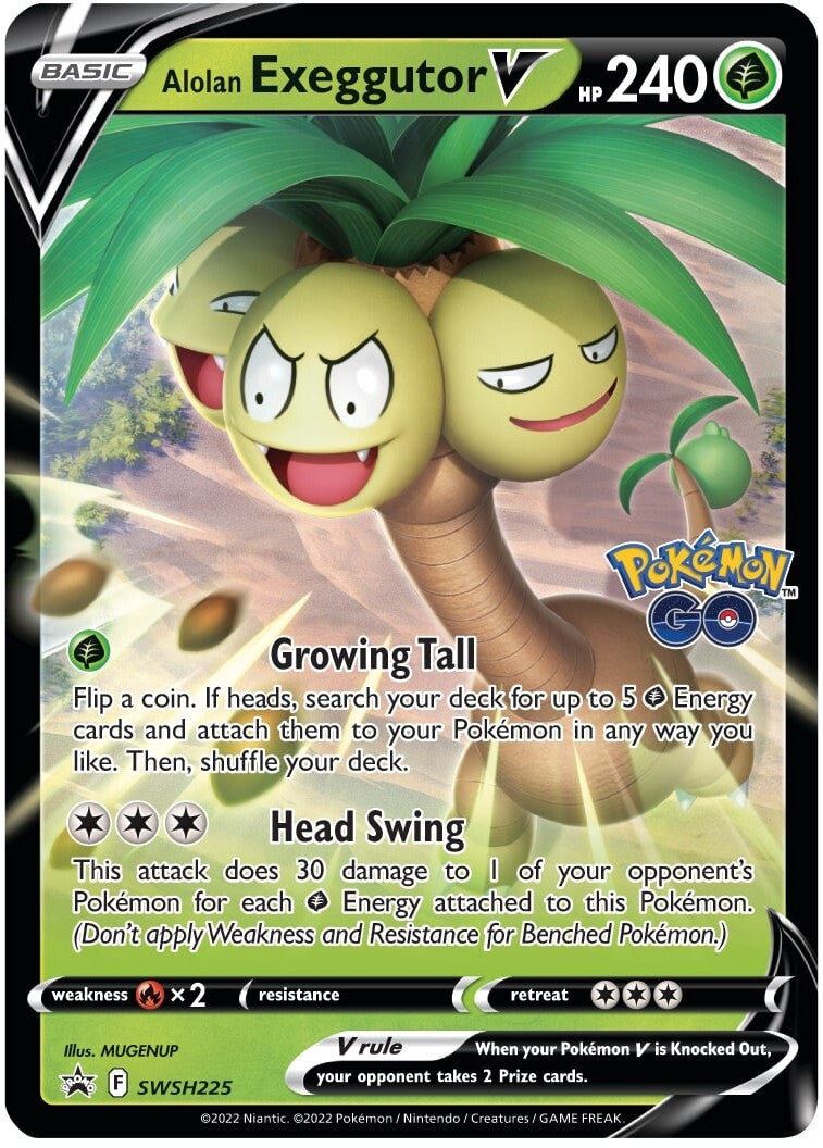 Alolan Exeggutor V (SWSH225) (Jumbo Card) [Sword & Shield: Black Star Promos] | Good Games North