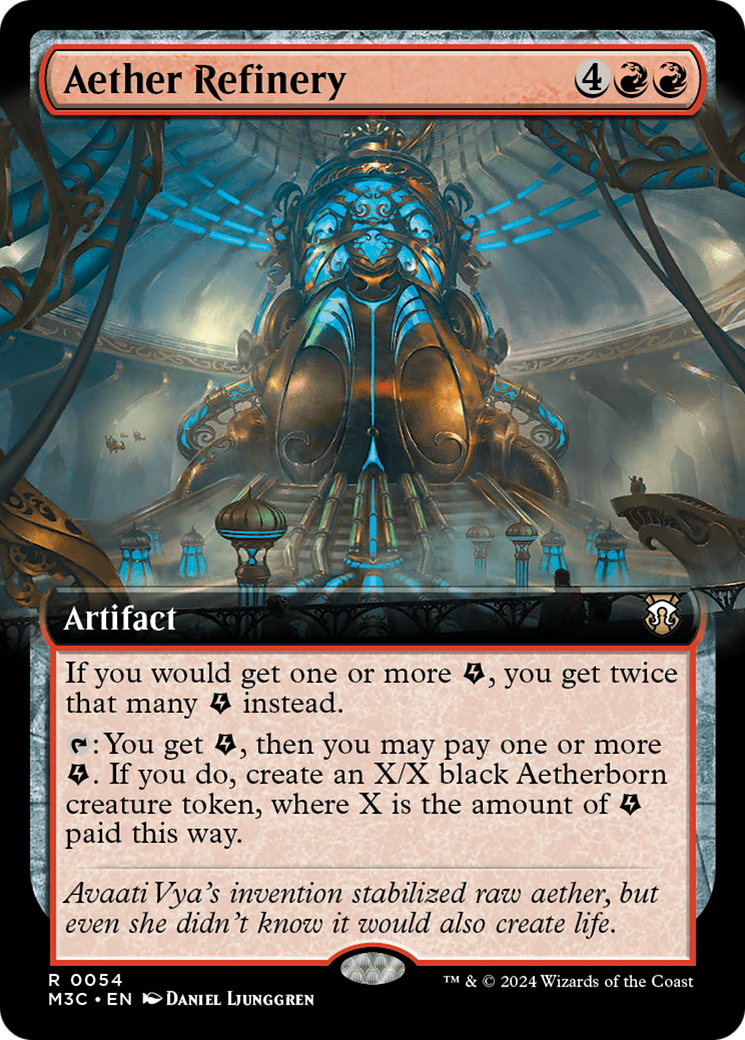 Aether Refinery (Extended Art) (Ripple Foil) [Modern Horizons 3 Commander] | Good Games North