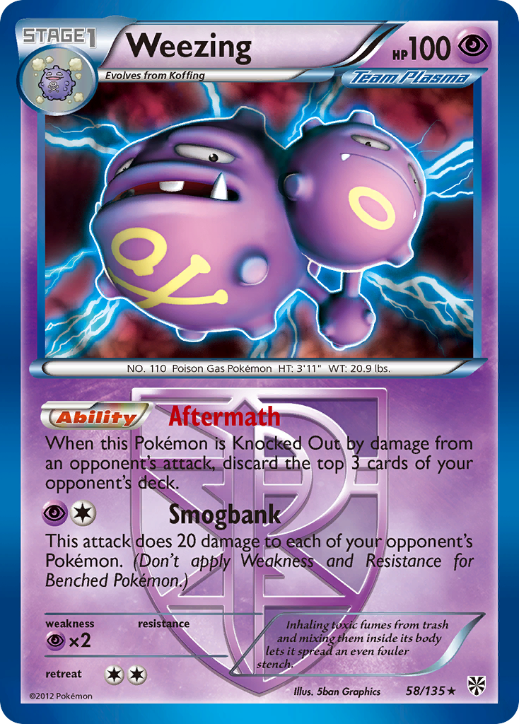 Weezing (58/135) [Black & White: Plasma Storm] | Good Games North