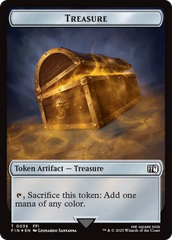 Clue // Treasure Double-Sided Token (Surge Foil) [FINAL FANTASY Commander Tokens] | Good Games North