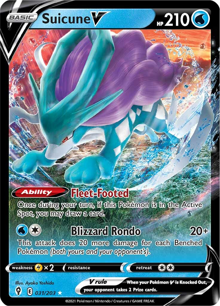 Suicune V (031/203) [Sword & Shield: Evolving Skies] | Good Games North