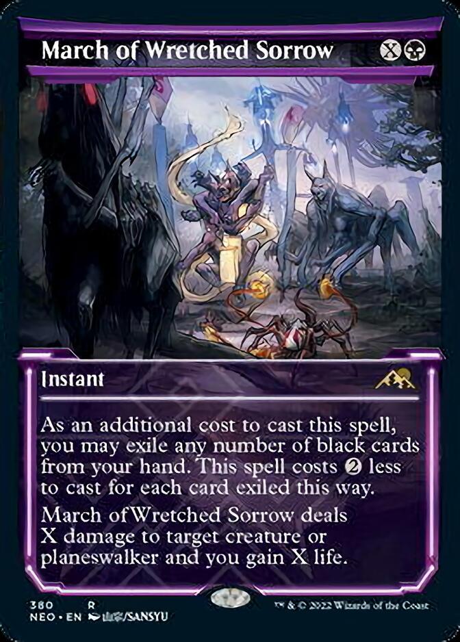 March of Wretched Sorrow (Showcase Soft Glow) [Kamigawa: Neon Dynasty] | Good Games North