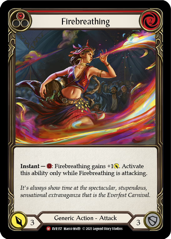 Firebreathing [EVR157] (Everfest)  1st Edition Rainbow Foil | Good Games North