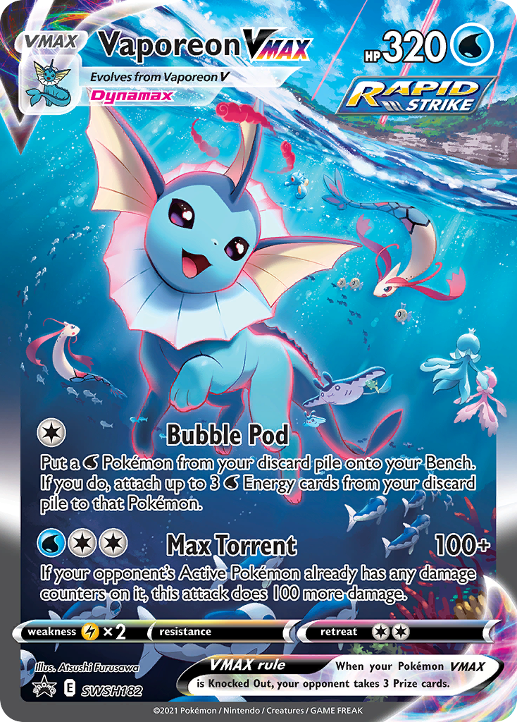 Vaporeon VMAX (SWSH182) (Jumbo Card) [Sword & Shield: Black Star Promos] | Good Games North