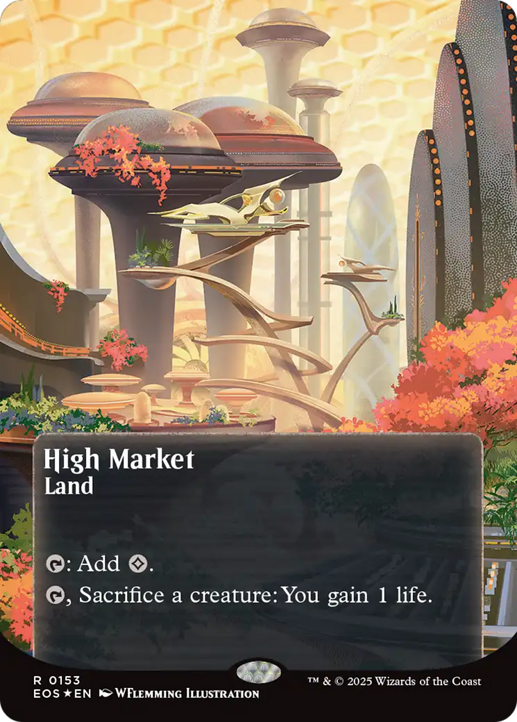 High Market (0153) (Borderless) (Galaxy Foil) [Edge of Eternities: Stellar Sights] | Good Games North