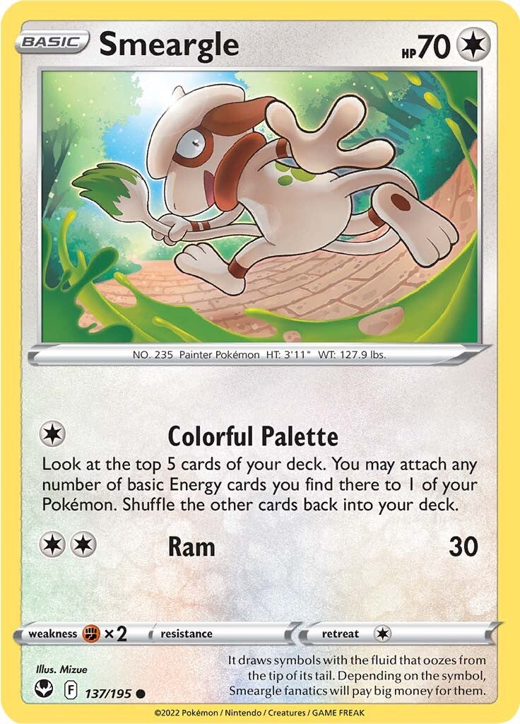 Smeargle (137/195) [Sword & Shield: Silver Tempest] | Good Games North