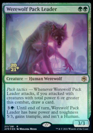 Werewolf Pack Leader [Dungeons & Dragons: Adventures in the Forgotten Realms Prerelease Promos] | Good Games North