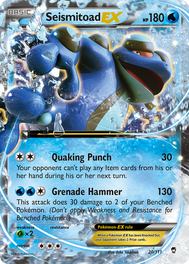 Seismitoad EX (20/111) [XY: Furious Fists] | Good Games North