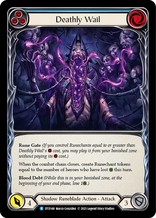 Deathly Wail (Blue) [DTD148] (Dusk Till Dawn)  Rainbow Foil | Good Games North