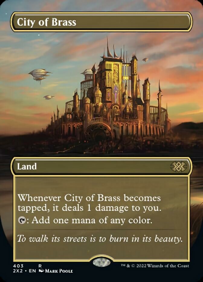 City of Brass (Borderless Alternate Art) [Double Masters 2022] | Good Games North