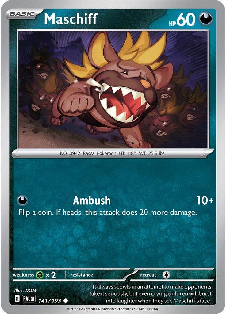 Maschiff (141/193) [Scarlet & Violet: Paldea Evolved] | Good Games North