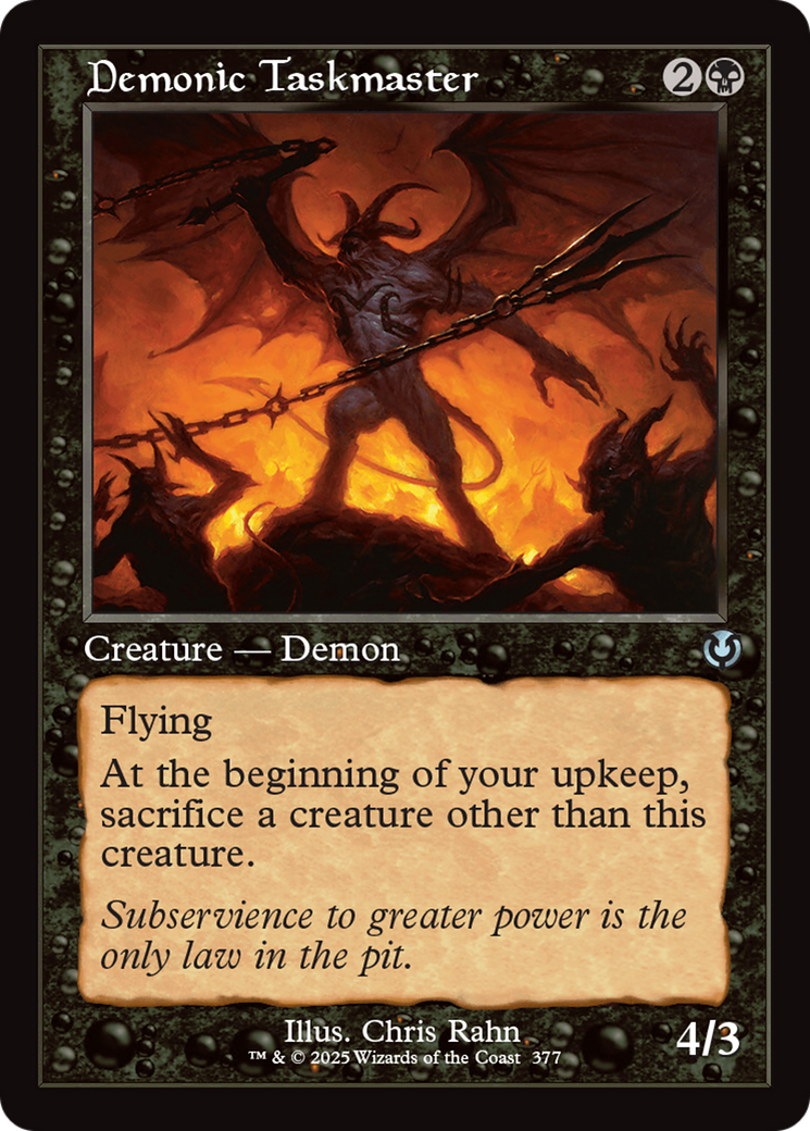 Demonic Taskmaster (Retro Frame) [Innistrad Remastered] | Good Games North