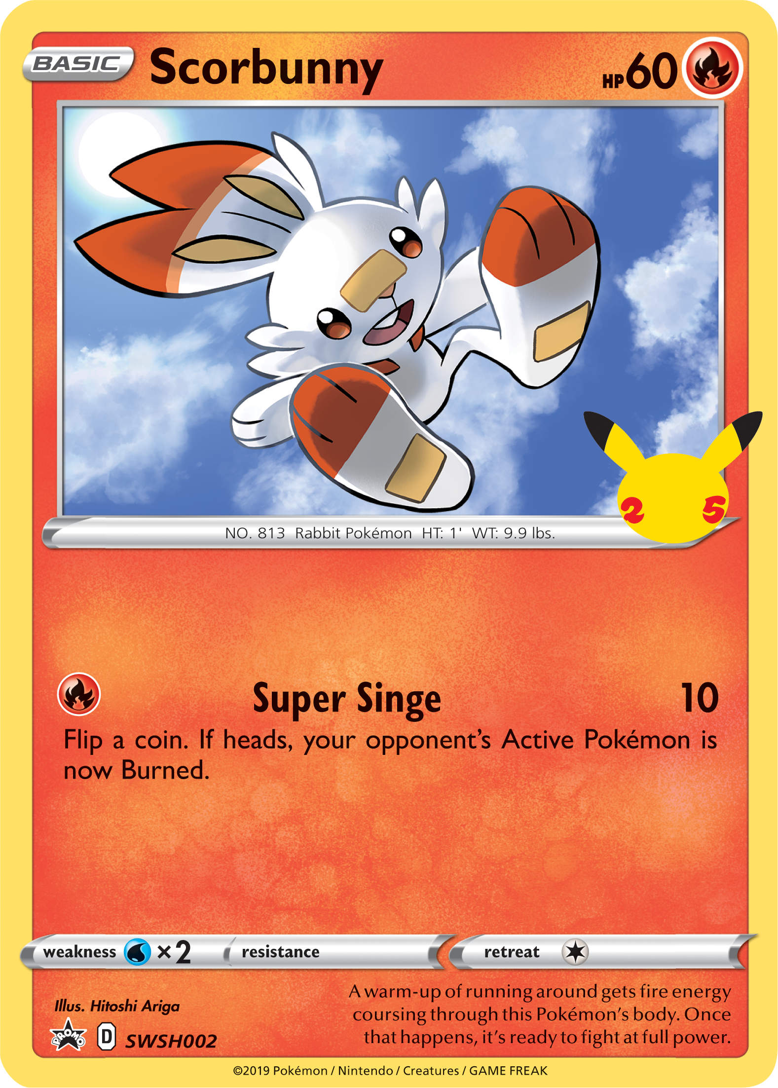 Scorbunny (SWSH002) (Jumbo Card) [First Partner Pack] | Good Games North