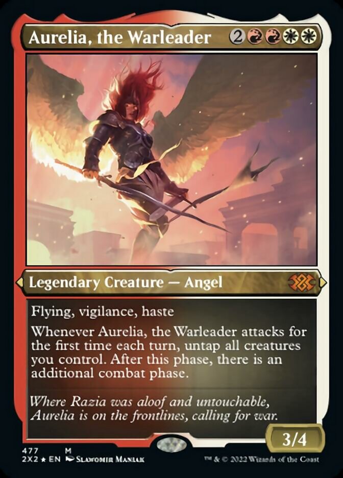 Aurelia, the Warleader (Foil Etched) [Double Masters 2022] | Good Games North