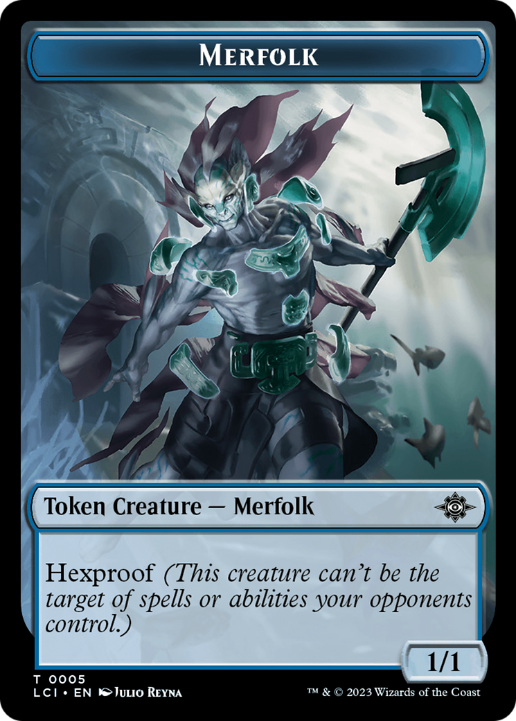 Boar // Merfolk (0005) Double-Sided Token [The Lost Caverns of Ixalan Commander Tokens] | Good Games North