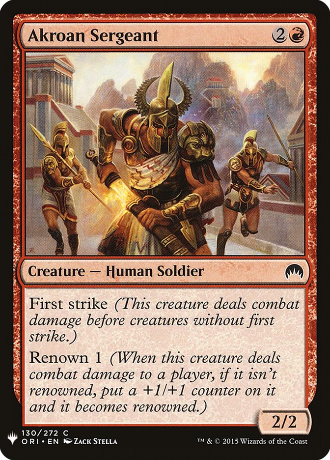 Akroan Sergeant [Mystery Booster] | Good Games North