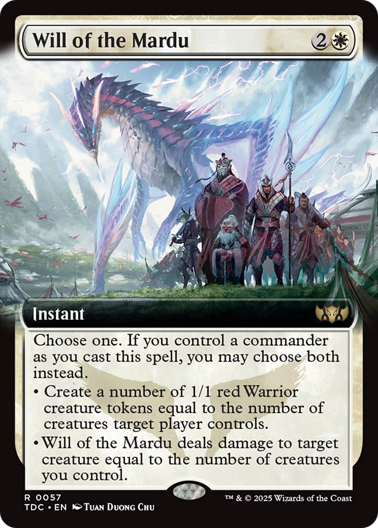 Will of the Mardu (Extended Art) [Tarkir: Dragonstorm Commander] | Good Games North