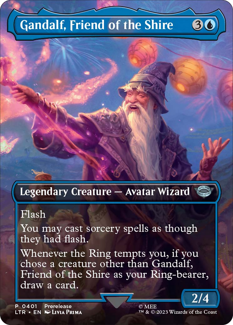 Gandalf, Friend of the Shire (Borderless Alternate Art) [The Lord of the Rings: Tales of Middle-Earth] | Good Games North