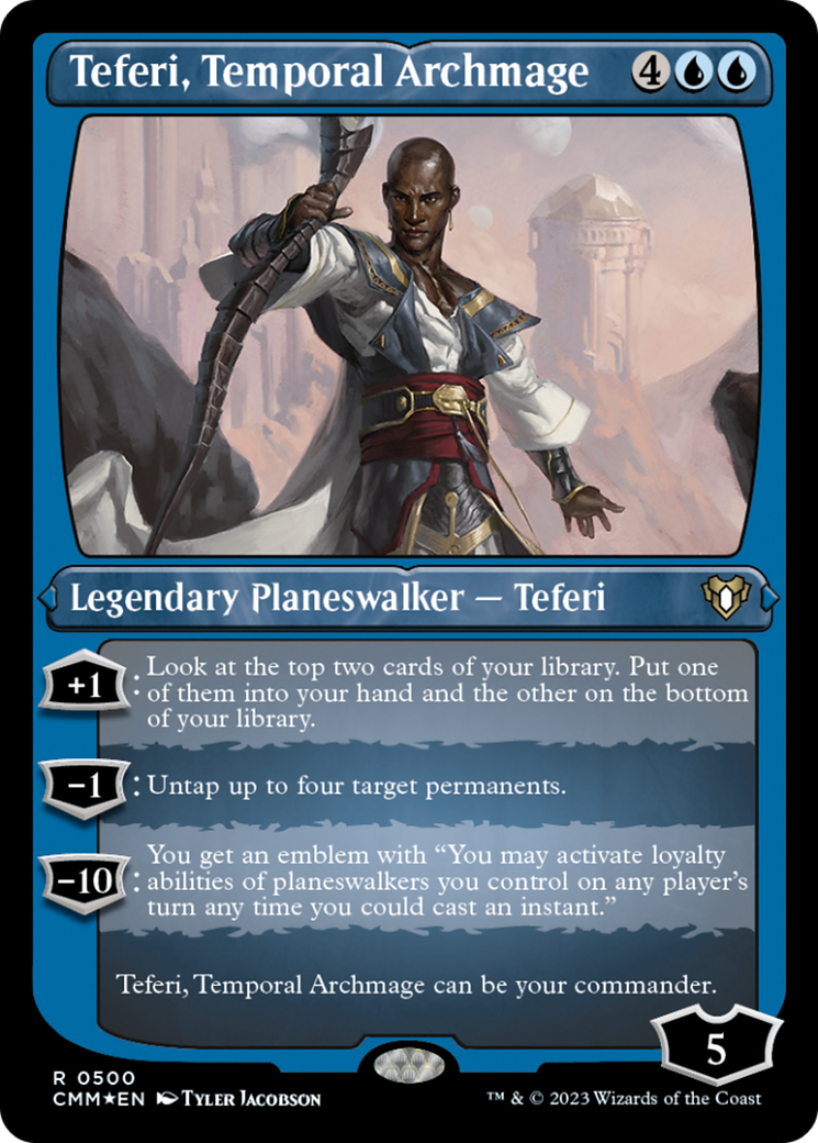 Teferi, Temporal Archmage (Foil Etched) [Commander Masters] | Good Games North
