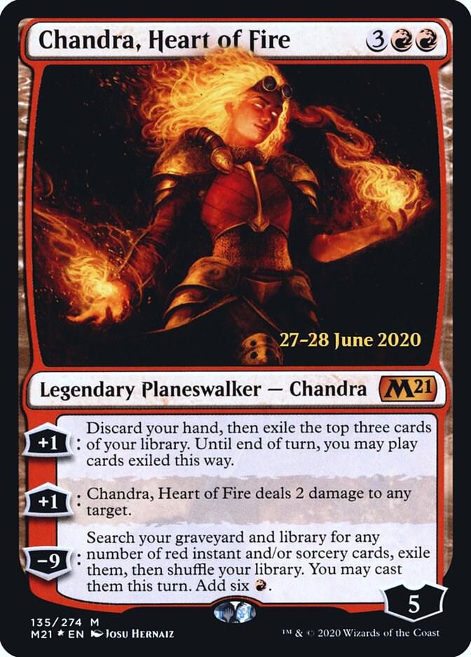 Chandra Heart of Fire 135 (Prerelease Cards)  - Foil | Good Games North