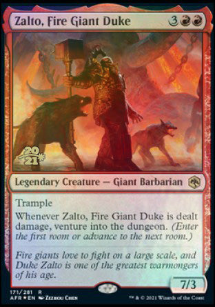 Zalto, Fire Giant Duke [Dungeons & Dragons: Adventures in the Forgotten Realms Prerelease Promos] | Good Games North