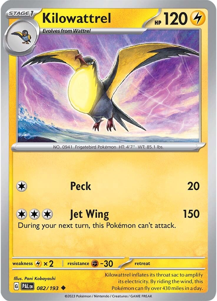 Kilowattrel (082/193) [Scarlet & Violet: Paldea Evolved] | Good Games North