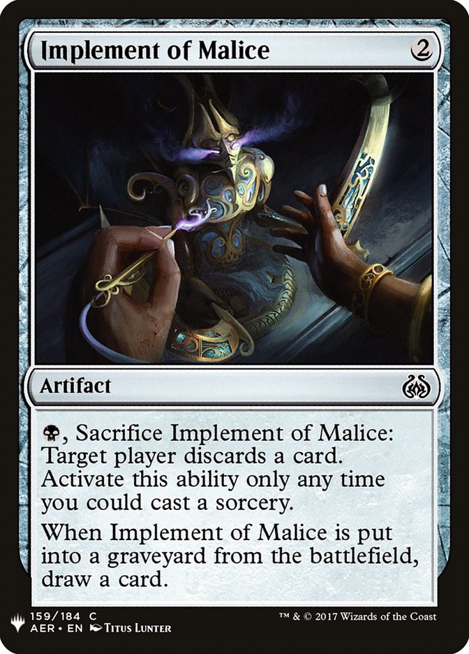 Implement of Malice [Mystery Booster] | Good Games North