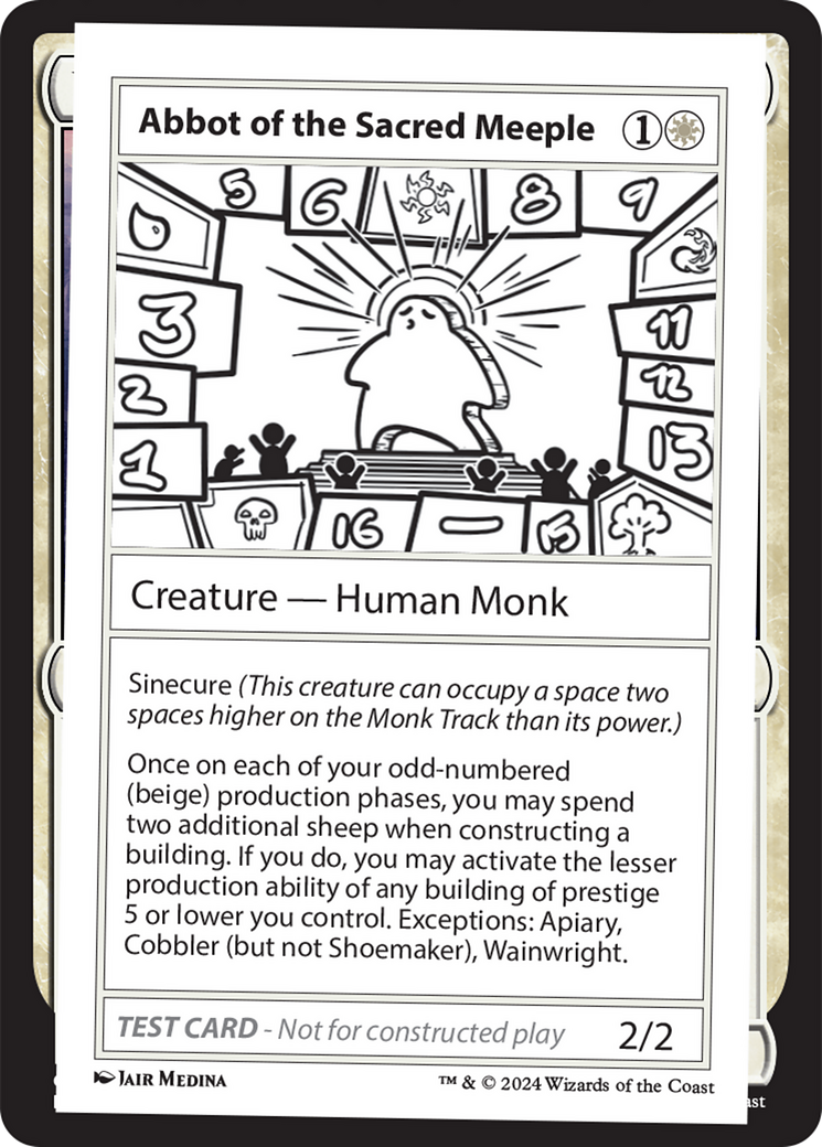 Abbot of the Sacred Meeple [Mystery Booster 2 Playtest Cards] | Good Games North