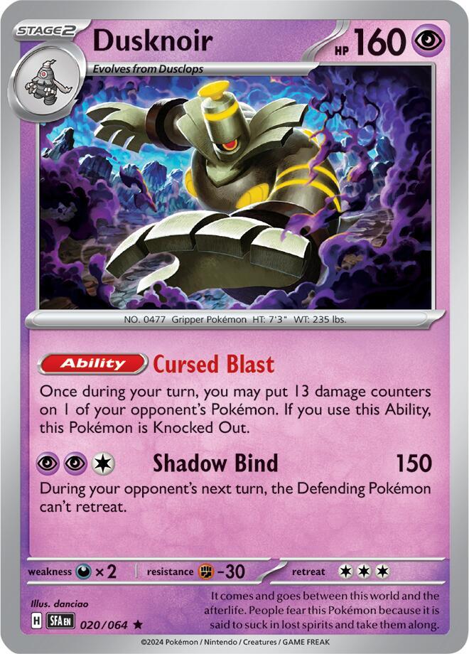 Dusknoir 020/064 (SV: Shrouded Fable)  - Holofoil | Good Games North