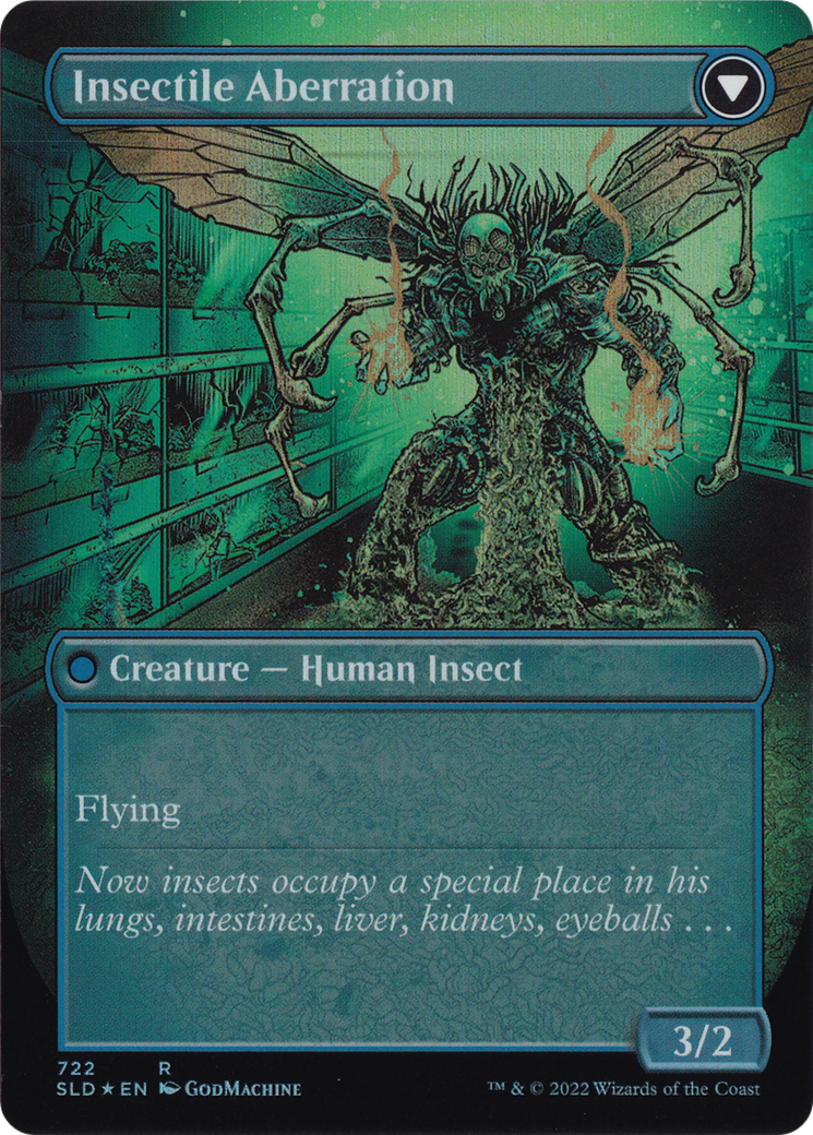 Delver of Secrets // Insectile Aberration (Borderless) [Secret Lair: From Cute to Brute] | Good Games North