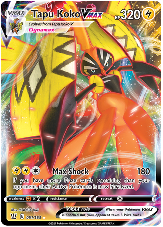 Tapu Koko VMAX (051/163) [Sword & Shield: Battle Styles] | Good Games North