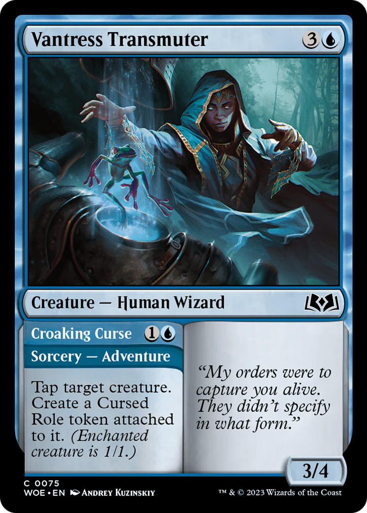 Vantress Transmuter // Croaking Curse [Wilds of Eldraine] | Good Games North