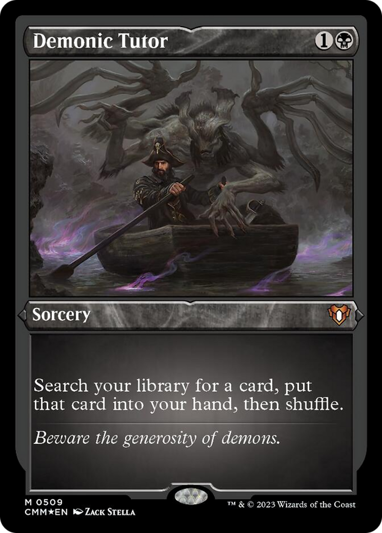 Demonic Tutor (Foil Etched) [Commander Masters] | Good Games North