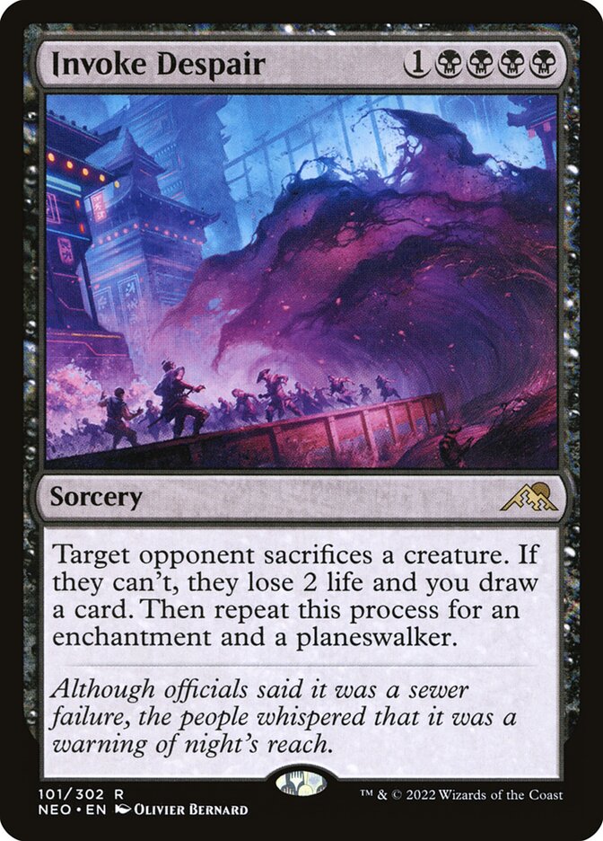 Invoke Despair 101/302 (Kamigawa: Neon Dynasty)  - Foil | Good Games North