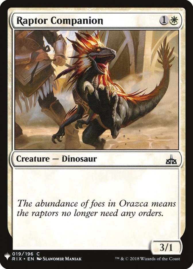 Raptor Companion [Mystery Booster] | Good Games North