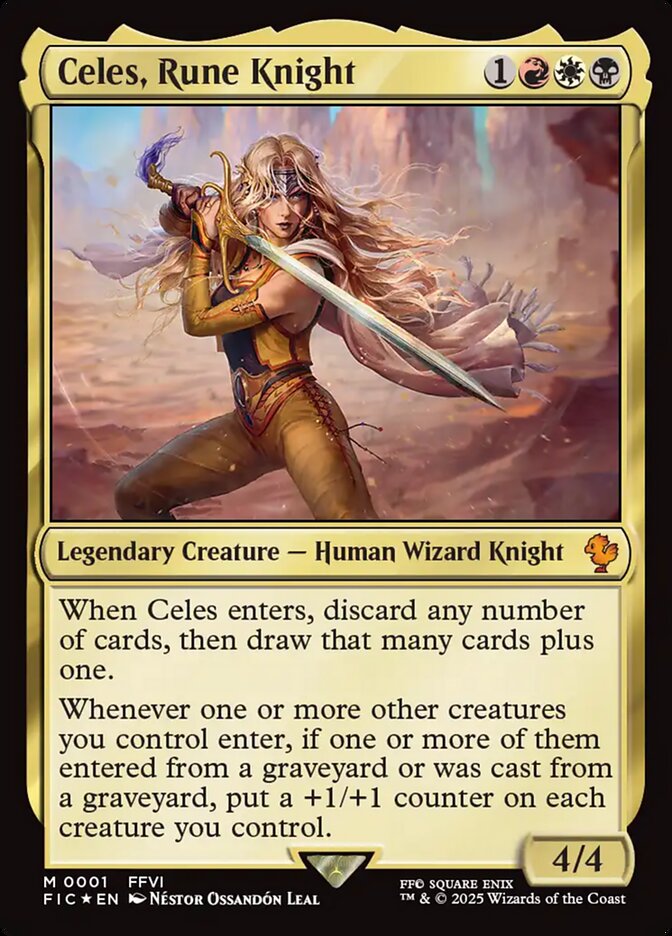 Celes, Rune Knight 1 (Commander: FINAL FANTASY)  - Foil | Good Games North