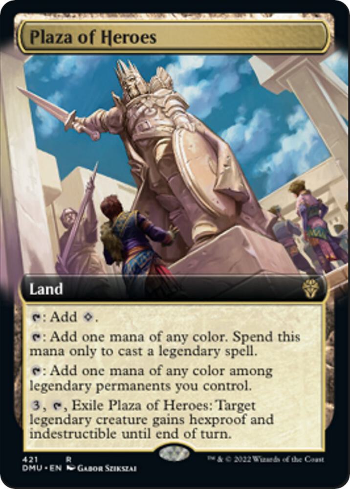 Plaza of Heroes Extended Art 421/281 (Dominaria United)  | Good Games North