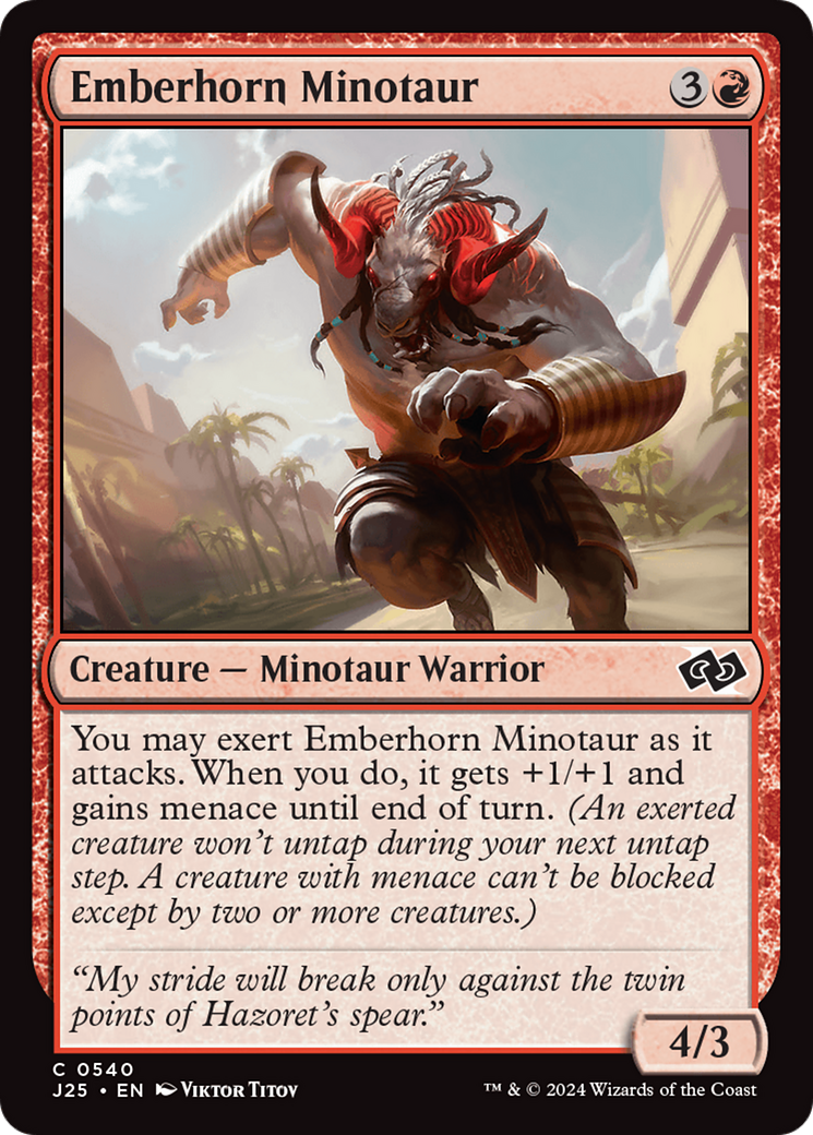 Emberhorn Minotaur [Foundations Jumpstart] | Good Games North